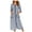 Blue, variant on XMMSWDLA Dresses for Womens Robe Long Zip Up House Coat Half Sleeve Night Gowns Comfy Sleepwear Print Loungewear Lightweight Robes for Women