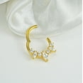 thumbnail image 6 of 16G Septum Ring Surgical Steel Daith Earring, CZ Gemstone Septum Clicker Daith Piercing Jewelry, 6 of 6