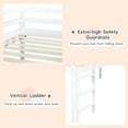 thumbnail image 5 of Bellemave Loft Bed with Slide, Wood Low Loft Bed Frame, Twin Size Bed with Climbing Ladders for Bedroom (White), 5 of 9