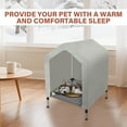 thumbnail image 3 of Heated Elevated Dog House for Small Dogs - with 9-Level Adjustable Heating Pad, Timer Function, Raised Off-Ground Design for Ventilation & Anti-Moisture, Keep Pets Warm in Winter Cold, 3 of 6