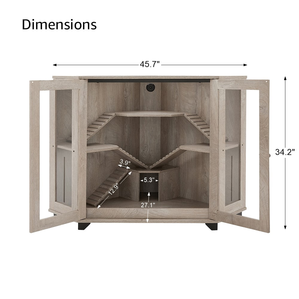 Unipaws Hamster Corner Cage, Large Critter Nation Cage for Guinea Pigs, Rabbit, Ferret Cage