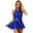 A Royal Blue, variant on iEFiEL Womens Jazz Modern Dance Dress Allover Sequins Leotard Dress Low Back Ice Skating Dancewear Pink 16/M