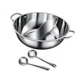 thumbnail image 4 of deevoka Stainless Steel Chinese Double Sided Pot Set Cookware for Party Household Home 36cm, 4 of 9