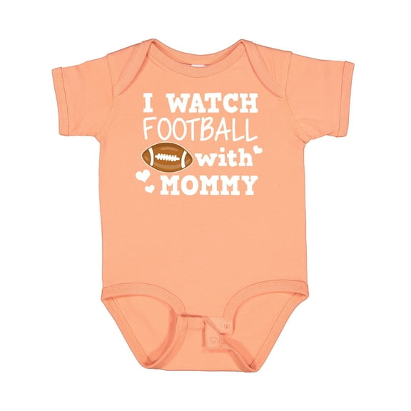 Inktastic I Watch Football with My Mommy Boys Baby Bodysuit