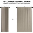 thumbnail image 3 of 100% Blackout Curtains 84 inch Length 2 Panels Set for Living Room, Linen Textured Full Light Blocking Room Darkening Thermal Insulated Noise Reduction Drapes for Bedroom (W52xL84, Linen), 3 of 17