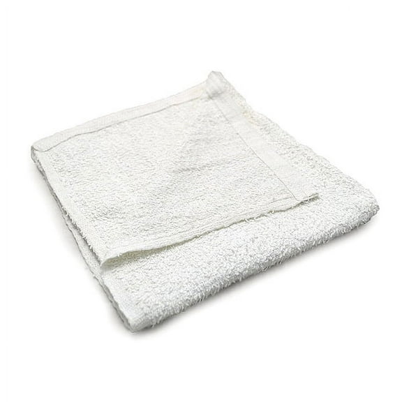 R & R Textile Bar Towel,19" L,Cotton,White,PK12 51716