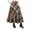 Brown plaid, variant on Women's Fall Winter Plaid Midi Skirt High Waisted A-Line Warm Flannel Maxi Skirts Casual Vintage Tartan Swing Skirt with Pockets