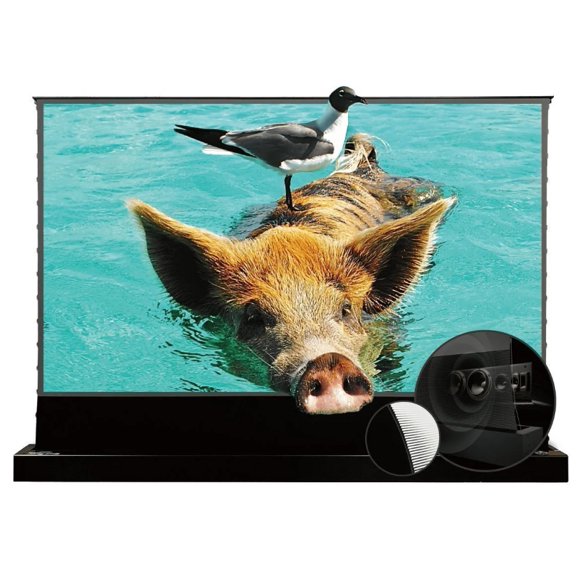VIVIDSTORM S PRO P Motorized Tension Floor Rising UST ALR Perforated Projector Screen