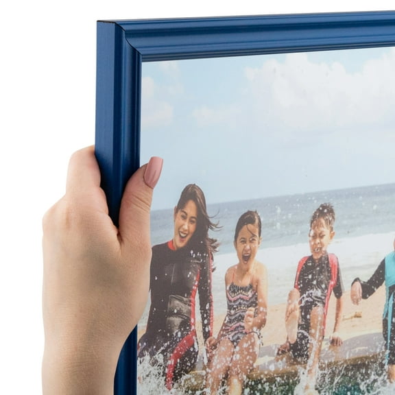 ArtToFrames 24x36 Inch Blue Picture Frame, This Blue Wood Poster Frame is Great for Your Art or Photos, Comes with 060 Plexi Glass (4158)