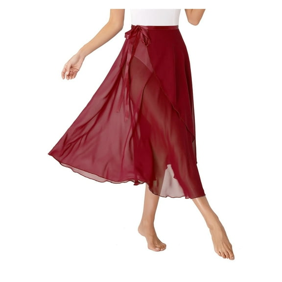 Ballet Dance Wrap Chiffon Skirt Long Split Skirt Dancewear Tutu Skate Skirt Ballerina
