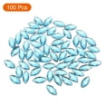 thumbnail image 3 of Uxcell Acrylic Horse Eye Gems Flat Back Artificial Rhinestones for DIY Crafts Bead Wedding Party Cyan 6x12mm, 3 of 7