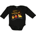 thumbnail image 3 of Inktastic Happy Thanksgiving Turkey Train with Food Boys or Girls Long Sleeve Baby Bodysuit, 3 of 5