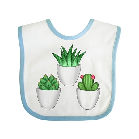 

Inktastic Succulents and Cactus Illustration Gift Baby Boy or Baby Girl Bib