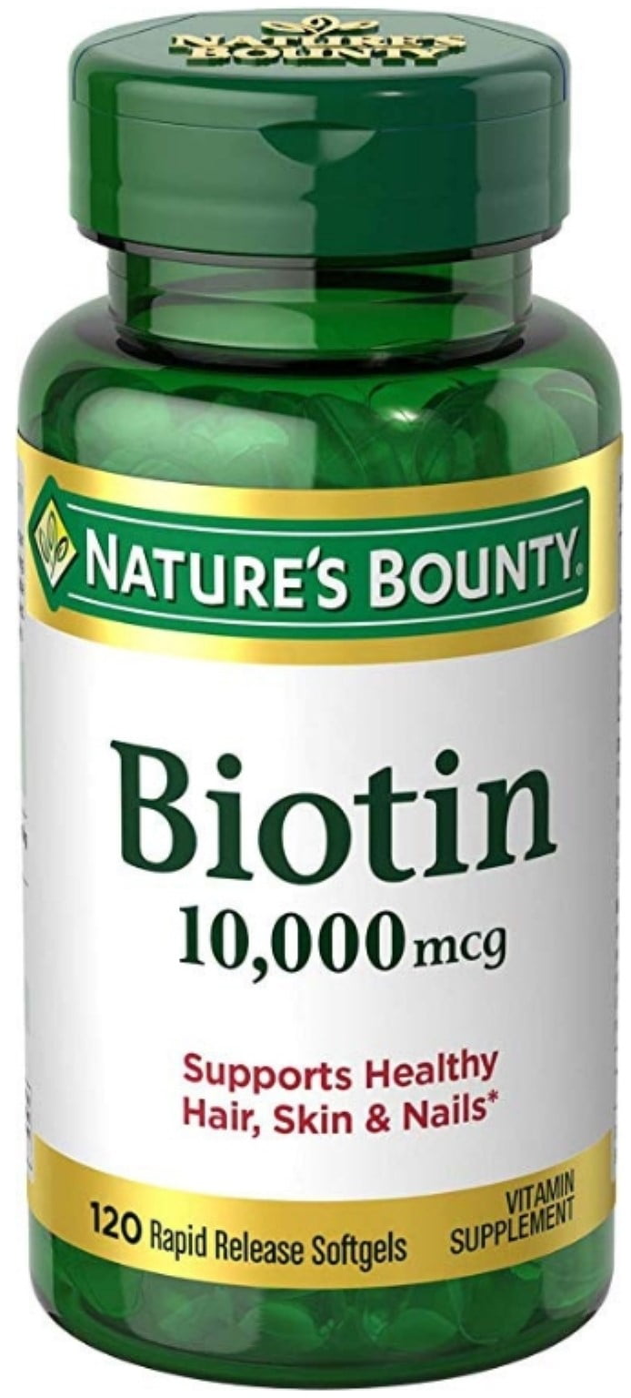 Nature's Bounty Biotin 10,000 mcg, Rapid Release Softgels 120 ea (Pack of 2)