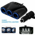 thumbnail image 2 of Divisor de enchufe de encendedor de coche de 3 vías Cargador de 3 USB Adaptador de corriente de carga automotriz Suministros para vehículos kenally VI1541-00B, 2 of 2