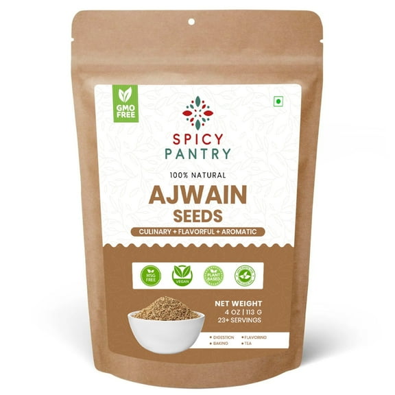 Spicy Pantry Ajwain Seeds (Carom Seeds) 4 oz Resealable Pouch – Product of India
