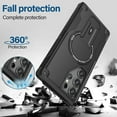 thumbnail image 5 of TECH CIRCLE for Samsung Galaxy A25 Magnetic Armor Hybrid Case with Stand [Compatible with MagSafe] Military Grade Rugged Protection Heavy Duty Shockproof Case for Wamen Men,Black, 5 of 7