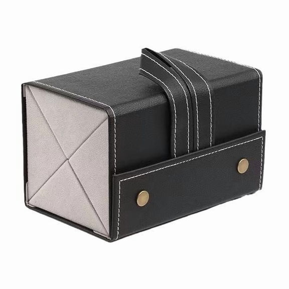 1pc Foldable Glasses Storage Case - Vintage Style Faux Leather Eyewear Organizer with 4/6 Slots Travel Glasses Organizer
