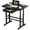 Black, variant on EXRACING Adjustable Standing Desk, 32" Portable Rolling Laptop Table with Wheels, Small Sit-Stand Computer Workstation，White