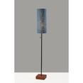 thumbnail image 2 of Adesso Trudy Floor Lamp Black, Wood Base, Mustard Yellow Textured Fabric Shade, 2 of 5