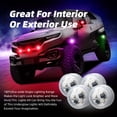thumbnail image 4 of CHUANK Wireless Adhesive LED Car Interior Ambient Light Remote Control Decoration Auto Roof Foot Atmosphere Neon Underglow RGB Mini Submersible Lamps Battery, 4 of 7