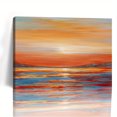 thumbnail image 6 of Printed Painting, Seaside Sunset Framed Canvas Wall Art - Colorful Mixed Light Picture, Suitable for Office, Kitchen, Living Room, Bedroom Hanging Decoration, Perfect for Room Decoration, 6 of 7