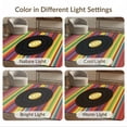 thumbnail image 7 of ODIKA 5'x7' Washable Area Rug Non-Slip, Chair-Friendly Vinyl Cd Record Vintage Retro Music Border Grooves Concentric Disc Flowing for Dining Room, Under Table, Home Office, 7 of 7