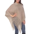 thumbnail image 2 of White Mark Poncho en Tricot à Franges pour Femme, Taille Unique, 2 of 5