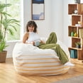 thumbnail image 2 of Noble House Guill Bean Bag Chair, Natural and Yellow, 2 of 8