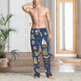 thumbnail image 2 of Kdxio Marine Nautical Pattern Men's Pajama Pants, Elastic Waist with Drawstring and Pockets, Comfortable Loungewear-Small, 2 of 6