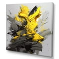 thumbnail image 2 of DESIGN ART Designart "Yellow Grey Vibrant Swirls I" Modern Geometric Canvas Wall Art 24 in. wide x 24 in. high, 2 of 5
