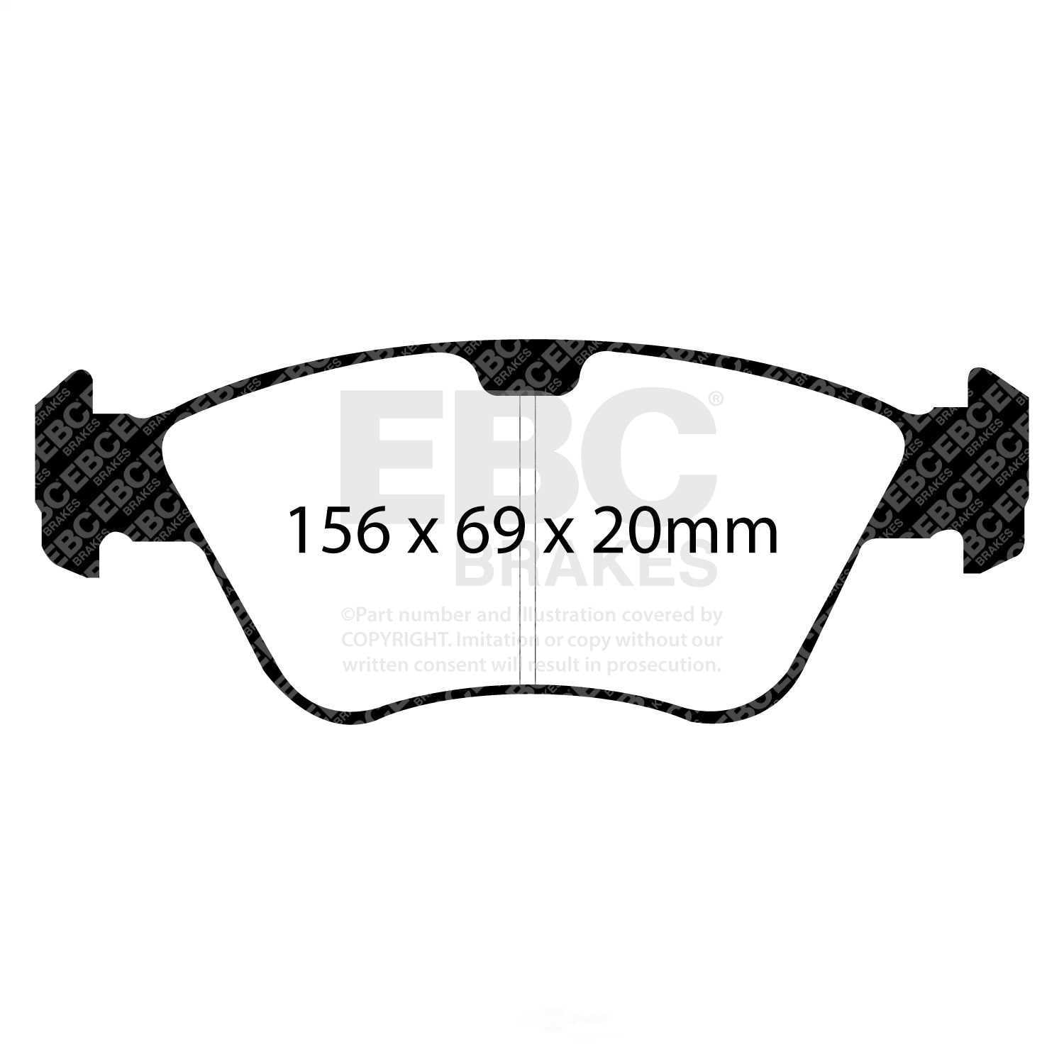 EBC Brakes Redstuff Premium Fast Street Pad For All Engine Sizes Fits select: 1996-2009 MERCEDES-BENZ E, 2004-2008 CHRYSLER CROSSFIRE