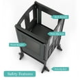 thumbnail image 4 of Martha Stewart Kitchen Helper by Guidecraft - Charcoal: Kids' Adjustable Montessori Step Stool, Folding Wooden Learning Toddler Tower, 4 of 7