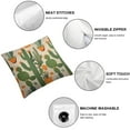 thumbnail image 4 of COMIO  Green Succulent Cactus Decorative Pillow Cushion Covers Orange Flowers Tropical Exotic Desert Plants Oblong Rectangle Throw Pillow Cases for Sofa Bed Couch 2pc, 4 of 6
