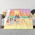thumbnail image 4 of Lsque Bluey Print Flannel Throw Blanket, Ultra-soft Blanket for Bed, Couch, Car, Hypoallergenic Anti-pilling blanket-50"x40", 4 of 8