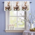 thumbnail image 4 of Valance Curtains for Kitchen Windows Easter Bunny Egg Basket on White Rod Pocket Valance Spring Pastoral Plant Short Window Curtain Topper for Bedroom Living Room Bathroom 42x12in,1&nbsp;Panel, 4 of 9