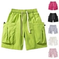 thumbnail image 1 of DIOAZUD Mens Cargo Shorts Large Pockets Solid Color Lightweight Drawstring Waist Cargo Short Summer Loose Workout Gym SHort Pants, 1 of 6