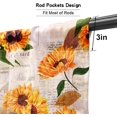 thumbnail image 4 of Wooden Sunflower Window Curtains Set with Valance 3pcs Farmhouse Sunflower Kitchen Curtains Sets Vintage Floral Curtain Drape Short for Bathroom and Bedroom Living Room Window, 4 of 6