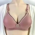 thumbnail image 3 of Bigersell Plus Size Sports Bras for Women Cupless Bra Ladies Bra Balconette Bra Style B88 Sports Bras for Women Full-Coverage Padded Bra Women's Spaghetti Strap Bra Hook & Eye Bra Closure , Pink S, 3 of 3