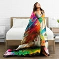 thumbnail image 4 of Shuttlecock Blanket for Boys Girls, Colorful Shuttlecock Themed Design Printed Throw Blankets for Kids Lap, Chair, Warm Soft Cozy Blanket, 30"x 40", 4 of 6