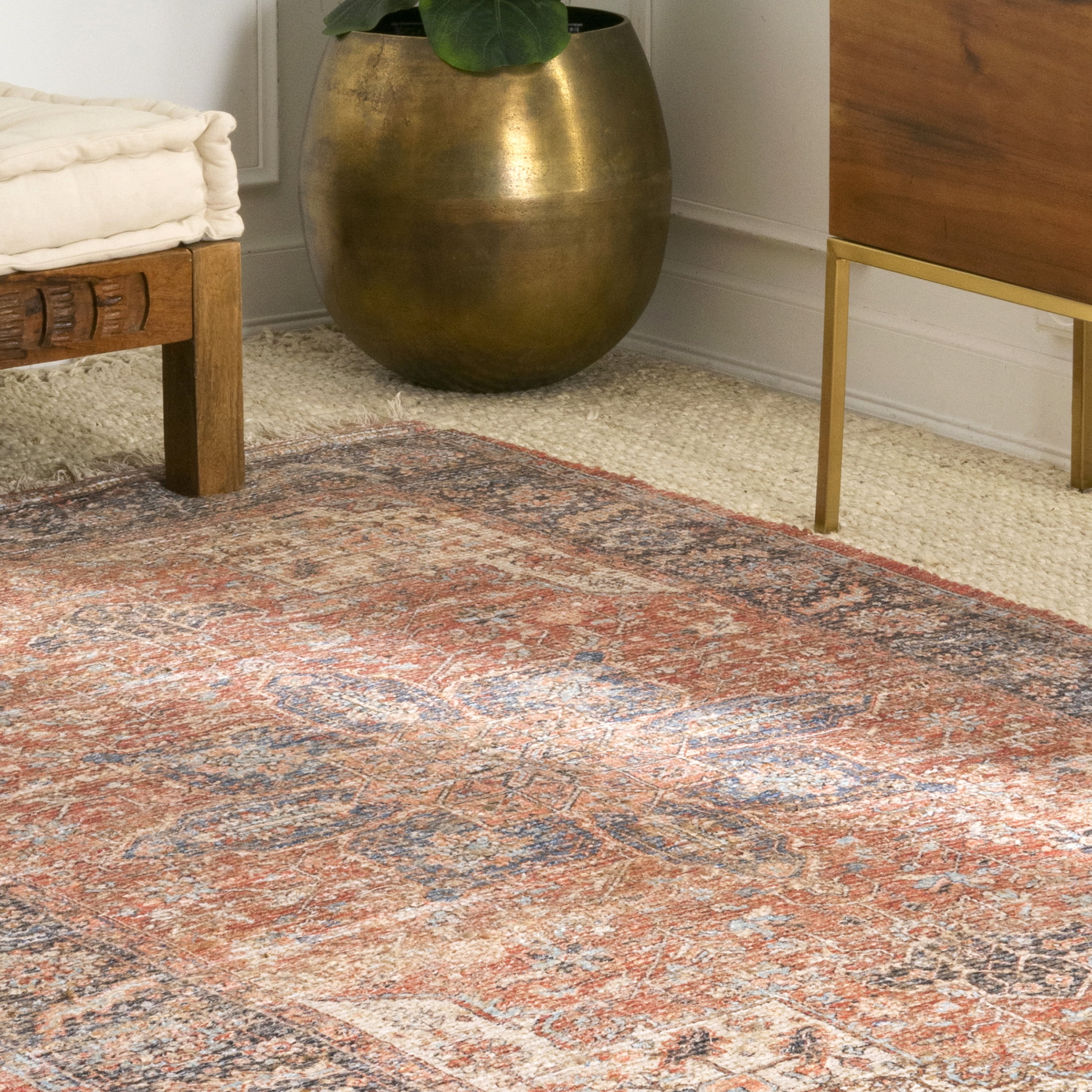 Lennox Persian Medallion Tassel Area Rug, 7' 6" x 9' 6", Luster Multicolor