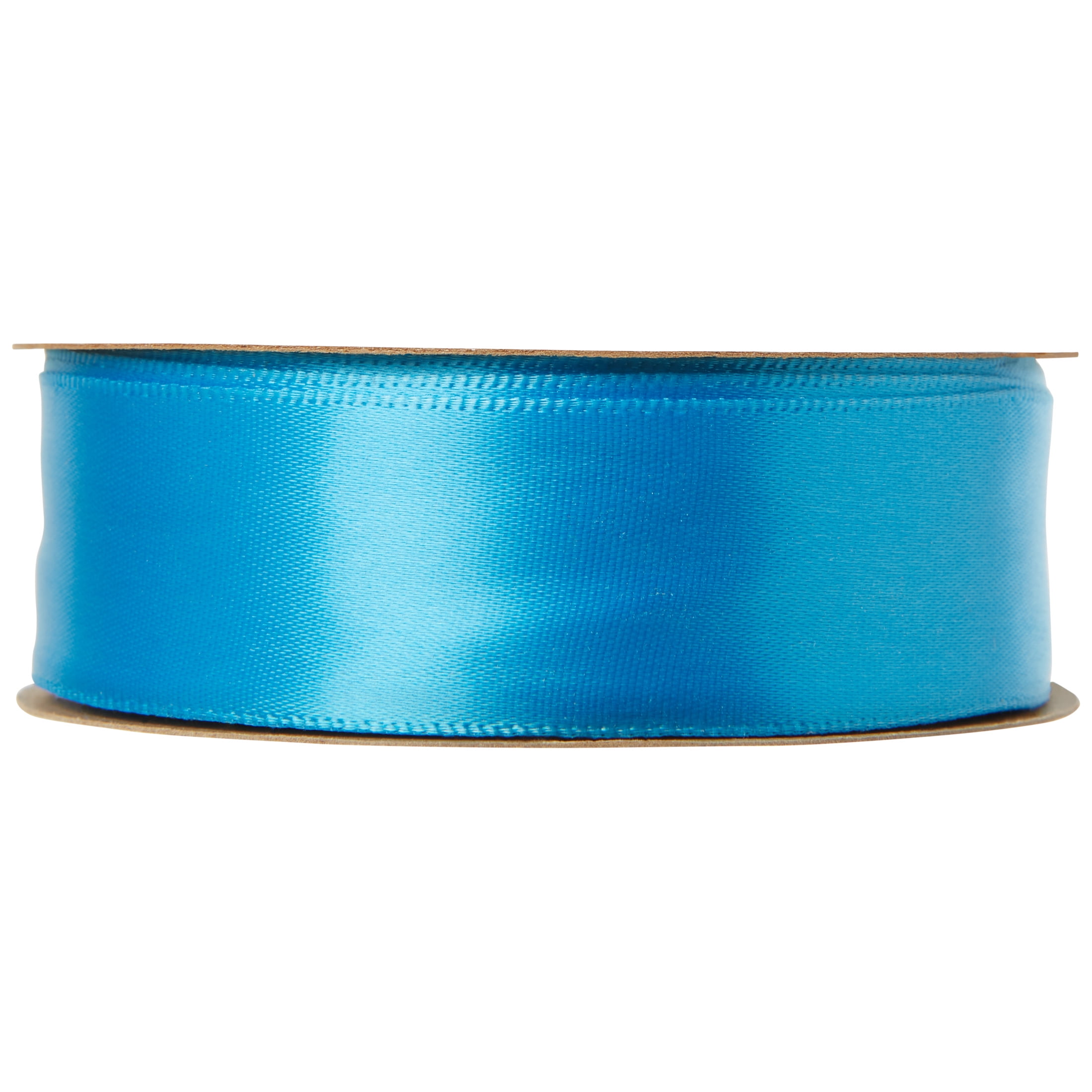 Offray Ribbon, Lagoon Blue 7/8 inch Single Face Satin Polyester Ribbon, 18 feet