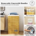 thumbnail image 3 of Wisdom Star Full Fabric 2 Pack Laundry Hamper with Lid, 100 Gal(100L), Large Laundry Hamper with Handle Removable Bag, Collapsible Clothes Hamper Organize, For Change of Clothes Towels, Wicker Print, 3 of 6