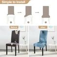 thumbnail image 4 of Summer Pattern Dining Room Chair Covers Set of 4, Stretch Printed Parsons Chair Slipcovers Spandex Removable Washable Kitchen Chair Protector Cover for Dining Room, Hotel, Ceremony (Blue), 4 of 6