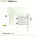 thumbnail image 7 of 46in H x 49.5in W (1 Gate) Zippity Manchester Gate Kit, White Vinyl Picket Fence Gate Kit for Manchester Fence Panels, Gate for Backyard, Patio, Outdoor, & Garden Fence, ZP19019, 7 of 7