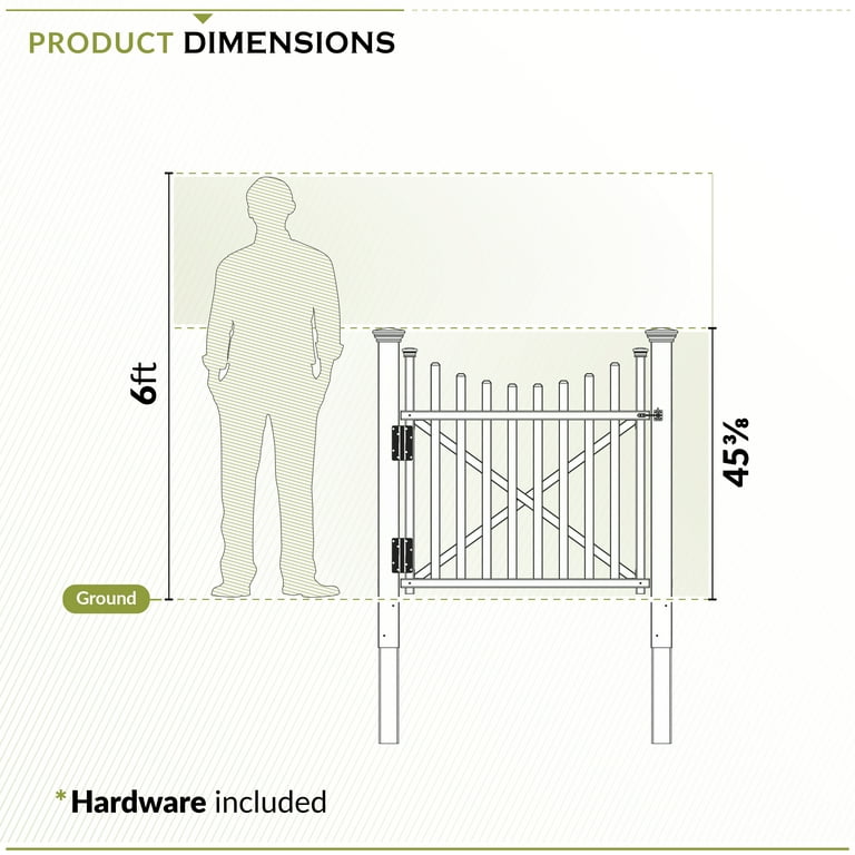 46in H x 49.5in W (1 Gate) Zippity Manchester Gate Kit