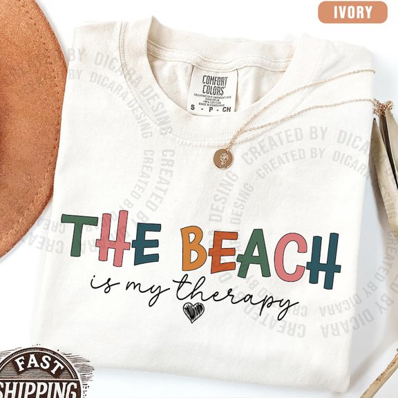 The Beach Is My Therapy tshirt Beach tshirt Therapy Shirt Beach Shirt Travel shirt Summer Tee Cozy Tshirt