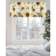 thumbnail image 5 of Curtain Valance for Windows,Summer Sunflower on Gery Plaid Kitchen Valances Rod Pocket Short Curtains,Vintage Buffalo Check Window Treatment Panel for Bedroom Bathroom 42x12in, 5 of 9