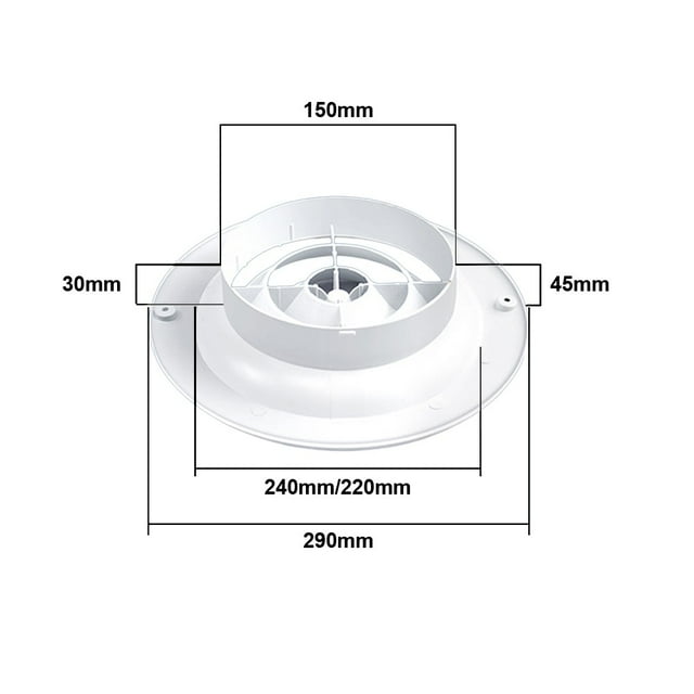 Lefu Adjustable Air Ventilation Cover Round Ducting Ceiling Wall Hole ABS Air Vent