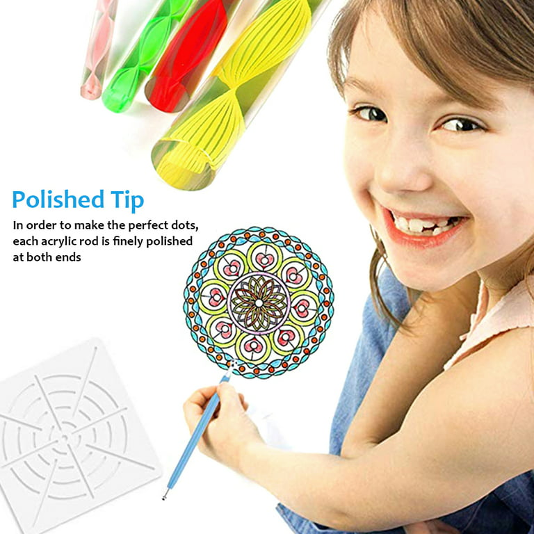 Everso Mandala Dotting Tools Rock Painting Kits Dot Art Pen Paint Stencil Drawing Stylus Brush Art Supplies, Size: 16pcs, Other